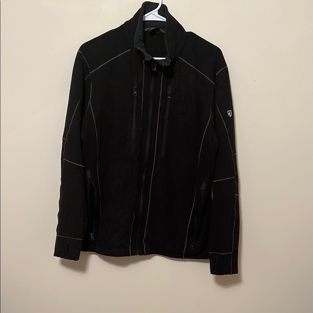 Kuhl Black Lightweight Shirt Jacket with Stand-Up Collar